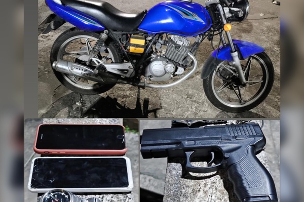 Capa: Batalhão Apolo prende dupla com moto roubada e suspeita de vários assaltos em Cajazeiras