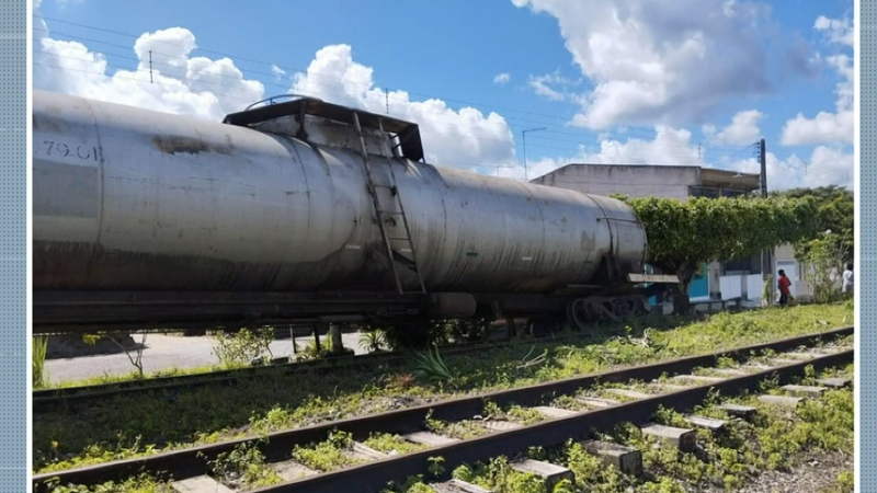 Capa: BA: Trem que seguia para Alagoinhas descarrila em Pojuca