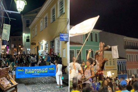 Capa: Com “baseado gigante”, Marcha da Maconha acontece em Salvador