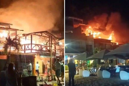 Capa: Incêndio atinge restaurantes e casas em Morro de São Paulo