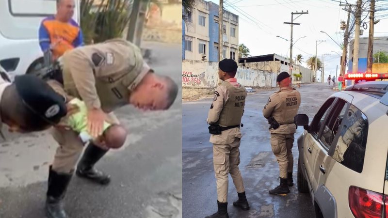 Capa: Policiais salvam vida de recém-nascido que se engasgou em Salvador