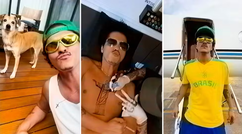 Capa: BONDE DO BRUNÃO! Astro americano homenageia o Brasil em vídeo com direito a tatuagem e cachorro caramelo