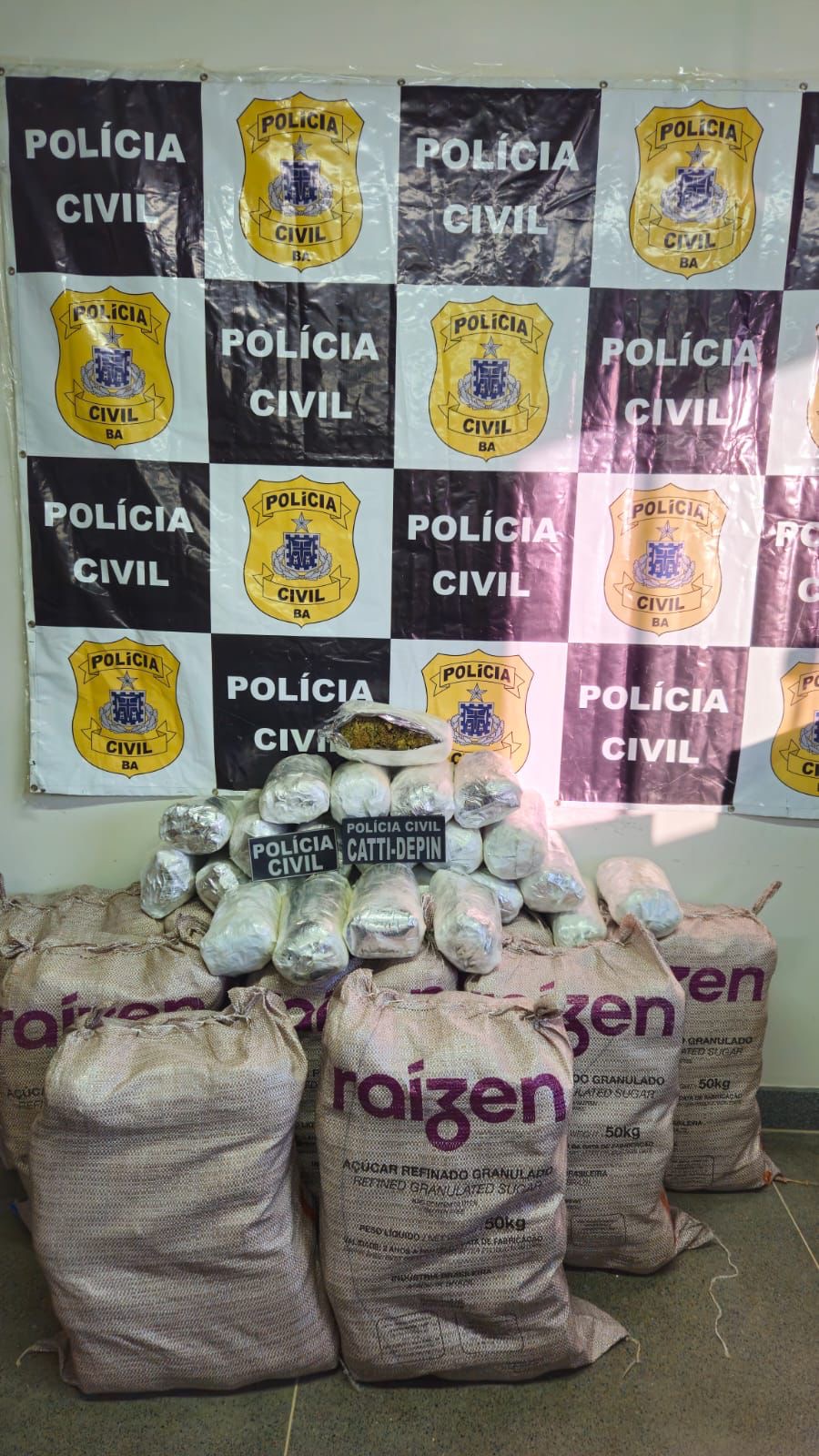 Capa: 100 kg de maconha são apreendidos pela Polícia Civil em Irecê